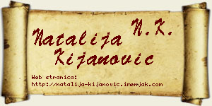 Natalija Kijanović vizit kartica